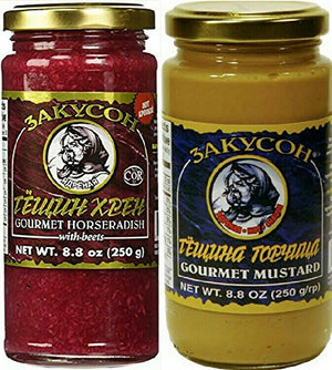 Zakuson Gourmet Horseradish & Hot Mustard Combo Pack