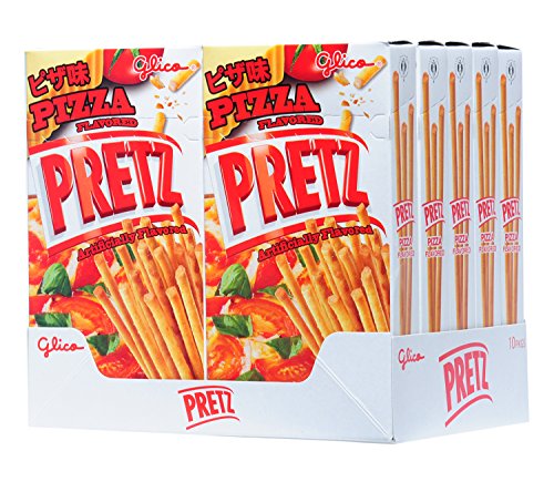 Glico Pretz Biscuit Stick, Pizza Flavored (10 Pack)