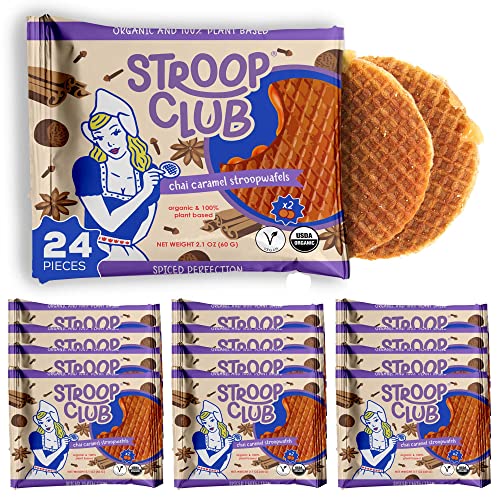 Stroop Club Chai Infused Organic Stroopwafel, 24 Cookies