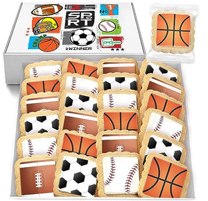 Sports Themed Cookies Individually Wrapped, 24 Pack