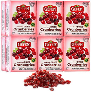 Gefen Sweetened Dried Cranberries .75 oz (12 Boxes) Kosher