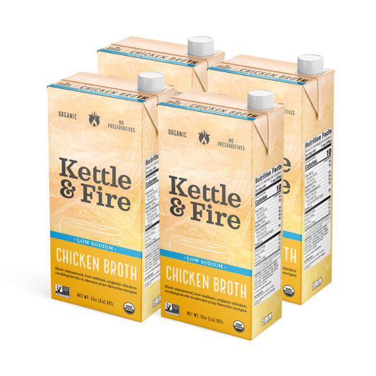 4 Pack: Chicken Low Sodium Cooking Broth - 32oz